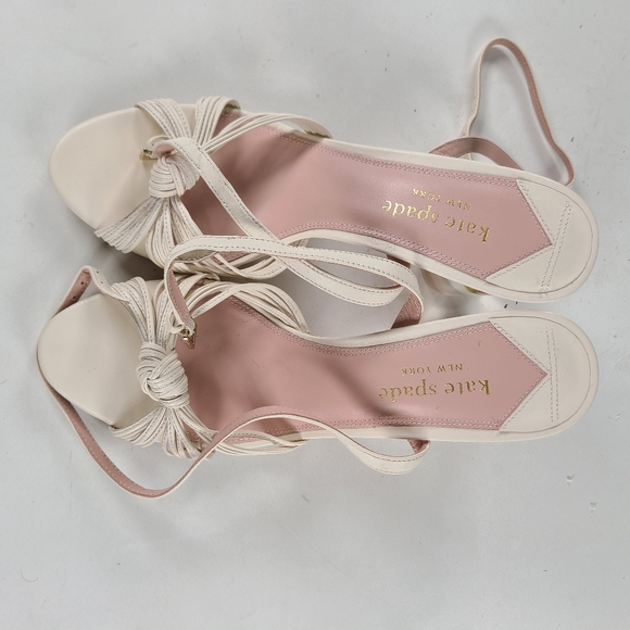 Kate Spade New York Happy Hour Sandals Womens Size 10 B Ankle Strap White $298. - Picture 5 of 9